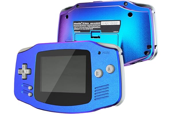 Ersättningsfodral för Gameboy Advance GBA eXtremeRate kameleont lila blå kompatibel med IPS och LCD-standard LCD-konsol och I