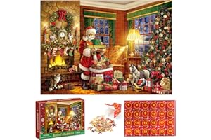 MYDOVA Calendario dell'Avvento 2024, Puzzle natalizio, 24 Regali a Sorpresa, Una scatola al giorno, 1008 Pezzi, Idea regalo, Adatto a bambini oltre i 3 anni e adulti, 28" x 20"