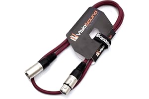 VISIOSOUND Male to Female XLR Mic Lead/Balanced Microphone/Mic Patch Cable / 7 Colours (1m, Purple)