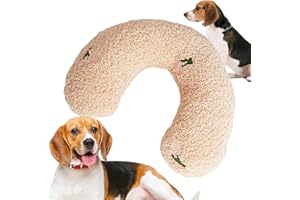 Teksome Almohada calmante para perros | Juguete calmante para mascotas en forma de U ultra y esponjoso - Almohada cómoda para abrazar, suministros para mascotas para la parte superior de la