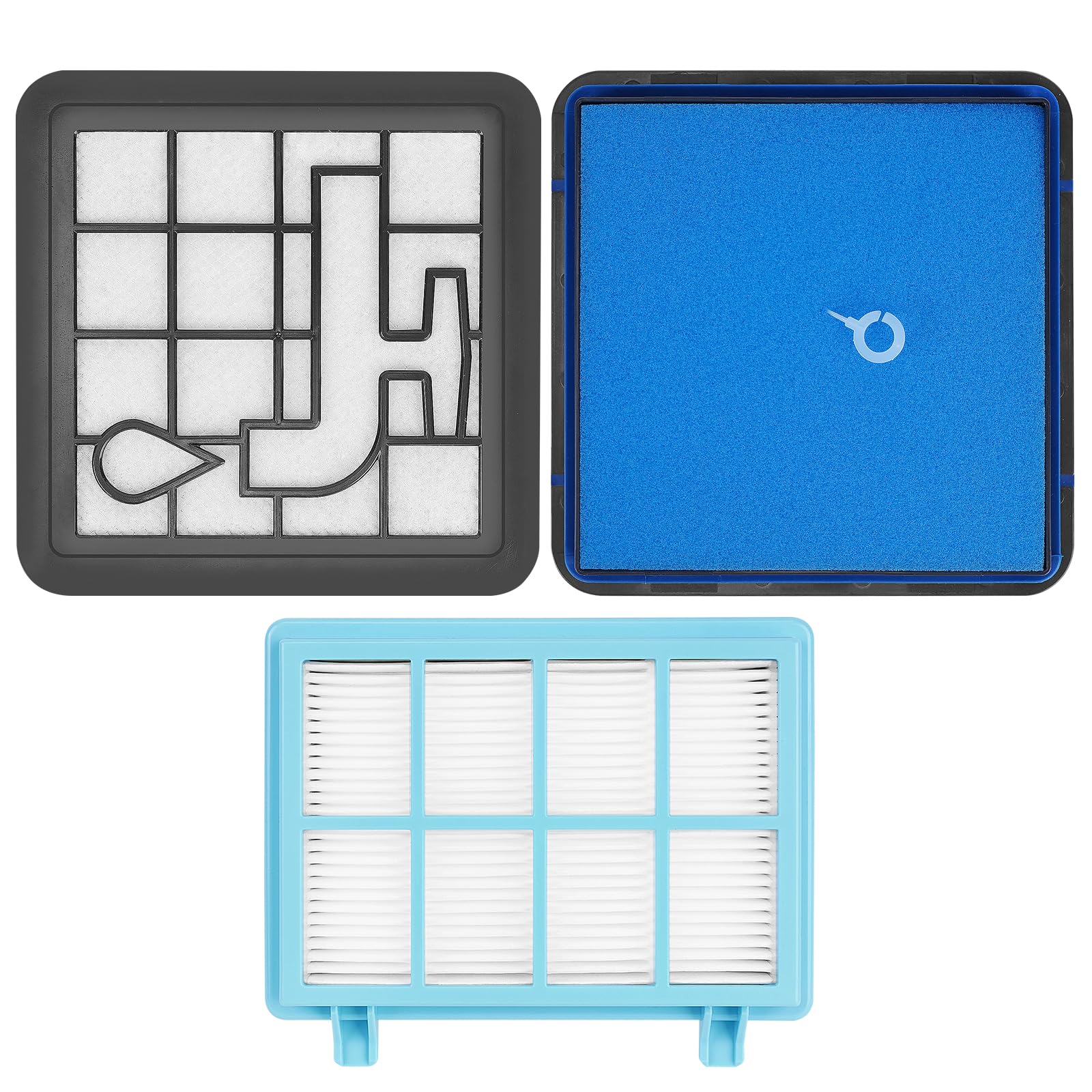 KEEPOW Replacement Filter for Phi Lips Power Pro FC9352/01 Compact Bagless Vacuum Cleaner, 3pcs