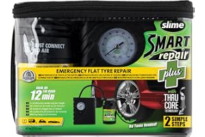 Slime 50138-51 Punkterings Av Punktering, Smart Repair Plus, Nödsats för Bil Yyres, Inkluderar Tätning Medel och Däck Pump, L