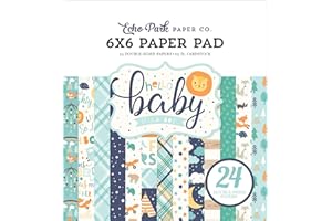 ECHO PARK PAPER COMPANY Hello Baby B PAP Pad 6X6, Multicolore, taglia unica