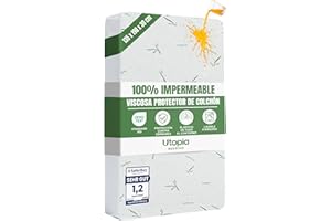 Utopia Bedding Mattress Protector 135 x 190 x 30 cm, Waterproof, Premium Viscose, Oeko-Tex Certified, Breathable Mattress Cover, Elastic All Around