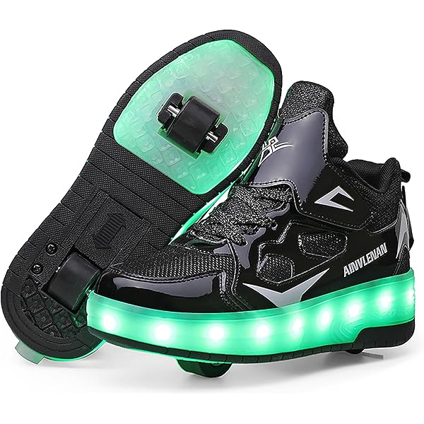 Yummsion Trainingsschoenen met 4 wielen, outdoor, sport, gymnastiek, sneakers, rolschaatsen voor meisjes, comfortabele ondersteuning, geschikt voor verjaardagsfeesten