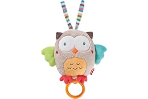 BABY-NOVA babynova Spieluhr Eule ab 0 Monate, Einschlafhilfe für Babys, Musik Spieluhr mit der Melodie Schlaf Kindlein Schlaf - Schlafhilfe zum Aufhängen und Aufziehen – Geschenk zur Geburt