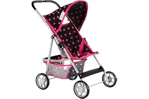 Kinderplay Doll Stroller | Toy Pram | Baby Doll Pram - Toy Pushchair | Dolls Buggy | Dolls Pushchair | Dolls Pram Handle Height 56 cm, model KP0280R
