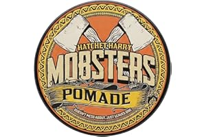 Mobsters Pomade for Men Strong Hold Water Based Deluxe Matt Finish Hair Wax Pro Salon Use Large 150ml Tin Special Edition (Hatchet Harry)