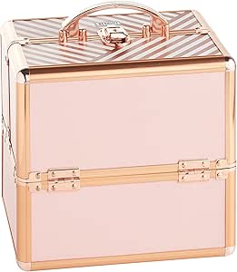 rose gold makeup vanity case