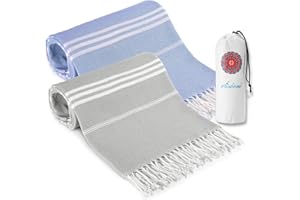 HOQQUE Toalla Playa Grande Toallas Piscina Grandes Algodon Beach Towel Turca Antiarena XXL Accesorios de Praia Pareo Towels Regalo Mujer Regalos para Hombre Camping Gym