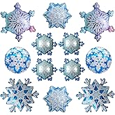 10 Pieces Large Snowflake Foil Balloons Big Christmas Winter Helium | Desertcart