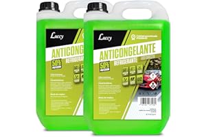 LUCCY Anticongelante Coche G12 50% Protección -37ºC Verde - 10 litros - Líquido Refrigerante Profesional para Vehículos Fórmula Orgánica Long Life