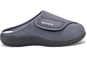 EXTRO STYLE – Pantofole Ortopediche Tecnica 6, per Piedi Gonfi e Bendati, Dolori al Tallone, Ciabatte Ortopediche Donna e Uomo con Suola Antiscivolo e Urto-assorbente, Microfibra, Grigio