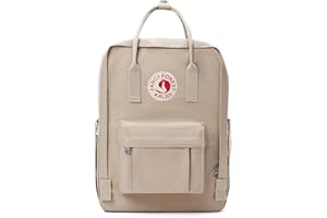 KALIDI Plecak na laptopa o przekątnej ekranu do 15”, kwadratowy, klasyczny plecak na co dzień, na kemping, podróż, na zewnątrz, na uczelnię, piesze wędrówki, torba na siłownię