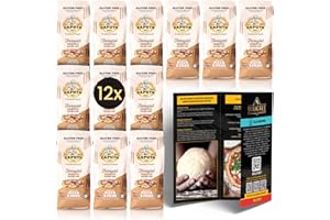 ‎DELICRET THE DELICATE SECRETS OF THE WORLD DELICRET - 12x1kg Caputo Mehl glutenfrei fioreglut - bestens geeignet als Pizzamehl + Rezeptguide mit Schritt für Schritt Anleitung