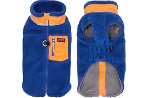 FEimaX Kurtka Zimowa dla Psa Ciepła Wiatroszczelna Kurtka dla Zwierząt Domowych, na Chłodne dni Kamizelka Polarowa z Pierścieniem do Smyczy Odzież Wierzchnia dla Małych i średnich Psów