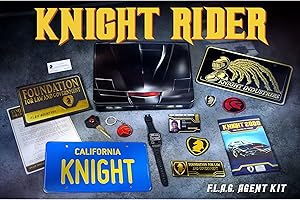Doctor Collector Knight Rider F.L.A.G. Agent Kit, offizielle Sammleredition mit Nummernschild, Uhr und ikonischen Accessoires in Einer Metallbox