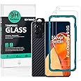 IBYWIND Vetro Temperato per OnePlus 9, [Confezione da 2] con Metallo Protezione Obiettivo Fotocamera,Skin in Stile Fibra di C