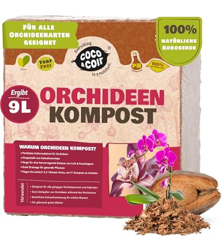 Biovita Terreau Pour Orchidées 3L - Substrat Naturel Léger Et Aéré, Enrichi En Engrais Pour Phalaenopsis, Dendrobium Et Plus