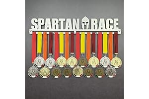 MEDALdisplay Obstacle Race - Medagliere da Parete - Porta medaglie Spartan - Sport Medal Hanger - Display Rack - Acciaio Inox 100% Made in Italy by