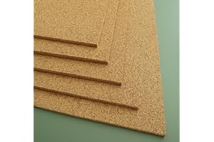 FUTURAZeta Pannelli Sughero Biondo Naturale (Spessore 1cm) Pannelli Isolanti Termici per Interni ed Esterni, Pannelli di Sughero per Pareti per Isolamento Termico ed Isolamento Acustico (6 Pannelli)