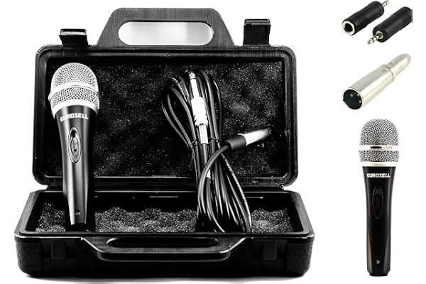 TronicXL Prime Microphone Dynamique pour la Connexion Audio Chant Rap Studio présentateur Dynamic Mic Mikro avec 5m Câble XLR de 6.35 3,5mm mm Valise Noir Kit Set