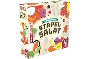 Pegasus Spiele Stapelsalat, Rot, Grün, Gelb, Orange, Lila