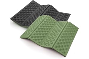 AceCamp Przenośna, ultralekka mini mata składana, wodoodporna, piankowa poduszka siedziska do aktywności na świeżym powietrzu, składana, lekka, poduszka na kolana i siedzisko, zieleń wojskowa, 2