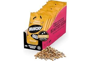 Munchy Seeds Honey Roasted Snack Packs, 12 x 25g - Lunchbox Ready, Sweet Seed Mix, Great for On-the-Go, Perfect for Breakfast, Desserts, Rich in Antioxidants, Nutty Honey Flavour Seeds