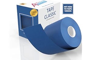 ‎AKTIMED AKTIMED Tape CLASSIC Physiotape – Sporttape elastisch & wasserfest – Dermatest „sehr gut“ – Physio Tape atmungsaktiv & hautfreundlich – Tape Kinesologie/Kinesiologie Tapes (Dunkleblau, (1er Pack))