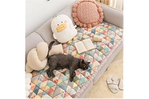WIWIDANG Garden Chic Cotton Protective Couch Cover, Pet Couch Cover Protector, Anti-Cat Claws Are Machine Washable, Non-Slip And Thickened (A-50 * 180cm)