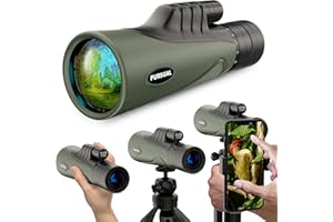 PURSUAL 25x50 High Power Monocular Telescope with Smartphone Holder & Tripod for Adults & Kids, Waterproof FMC HD Lens & Scope for Bird Watching, Camping, Hiking, Hunting, Concert, Wildlife, Travel