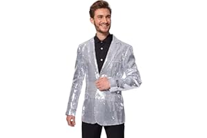 SUITMEISTER - Paillettes Blazers - Disco Glitter Party Blazer per Uomini - Natale Mardi Gras Halloween Costume Party Blazers, Sandali Adventure Seeker, punta chiusa - T - Bambini