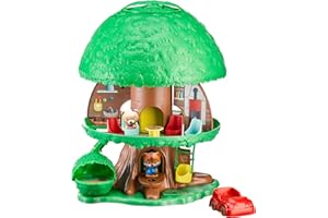 Klorofil - Arbre magique des Klorofil - Comprend : 2 personnages + 12 accessoires (1 voiture, 1 espace repos, 1 balançoire, 2 lits, 1 table, 4 chaises, 1 banc et 1 fauteuil)