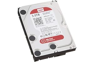Western Digital Red 3 to SATA 6 Go/s Disque Dur (Serial ATA III, 3000 Go, 8,89 cm (3,5"), 0,6 W, 4,4 W, 4,4 W