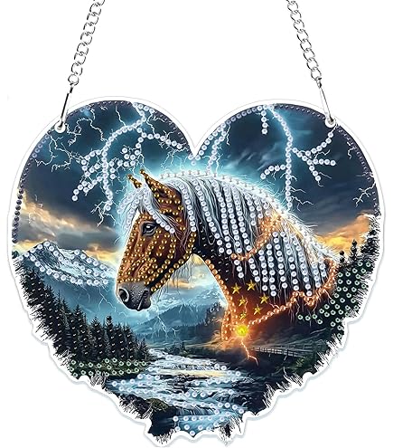 Diamond Painting Jesus Anhänger Mit Kette - DIY Bastelset Für Fensterdekoration