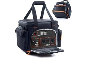 FRECOLSH Travel Carrying Case Compatible with Jackery Explorer 1000, Portable Power Station Storage Case with Waterproof Base and Bag for Jackery Accessories, Solar Generator, Only