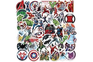 HONGP 50 adesivi supereroi per bambini, adesivi personalizzati per bambini, per bottiglie d'acqua, MacBook, auto, paraurti, bagagli, laptop, adesivi Avengers impermeabili per adulti adolescenti ragazzi