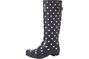 Joules Women's Welly Print Warm Lining Rain Boots