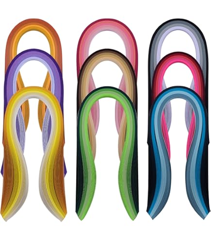 PATIKIL Lot De 240 Bandes De Papier Pour Quilling, 3 Mm X 39 Cm, Kit De Papier Origami Pour Adultes Debutants Loisirs Creatifs Noel Bleu