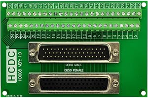 HCDC D-SUB Breakout-Platine, Stecker-Innengewinde (DB50)