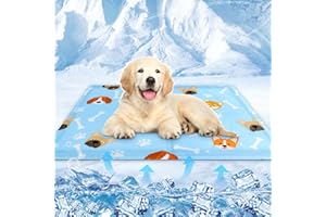 kudmwcc Kühlmatte für Hunde & Katzen,50 X 40cm Kühlmatte Hunde,Selbstkühlende Hundematte,Kühldecke Hundebett Für Kleine Grosse Hunde,Dog Cooling Mat für Zuhause Unterwegs Oder im Auto