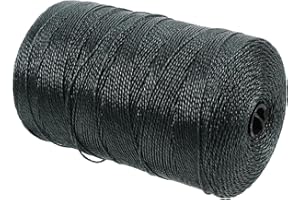 BESTonZON 1 Rouleau Super Fort Traction Générique Tressé Ligne De Pêche, Ligne De Réparation De Filet De Pêche Fil De Ficelle Cord Kite Tissé Câble Réseau Cast Super Force Ficelle Agricole Noire