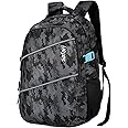Safari Omega Plus 30L Casual Laptop Backpack, 2 compartments, Raincover, Organizer, Full body print, Bottle holder, Front pockets Color- Black