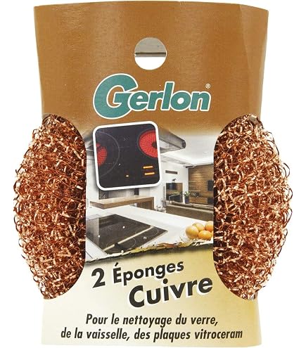Sonty Panni in rame 5 pezzi – Strofinacci ecologici dall'Austria senza chimica | Spugna per cucina e casa | Lavette per vetroceramica, pentole, padelle e acciaio inox | Lavabile 15x15 cm