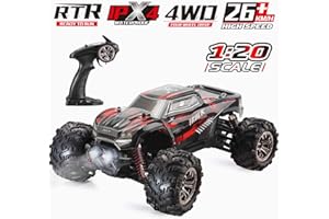 Byuert 4WD Ferngesteuertes Auto, 1:20 Off Road RC Rennauto 26+ Km/h High Speed Elektro Monster Spielzeugfahrzeug Hobbyist Grade Wasserdicht Truck 2.4Ghz Funkgesteuerter Elektro Buggy