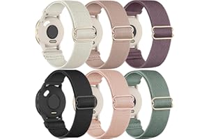 TUCOMO Rozciągliwe nylonowe paski do zegarków Garmin Venu 2S / Venu 3S / Vivoactive 4S / Vivomove 3S, elastyczne paski z pętlą 18 mm do zegarka Garmin Forerunner 255S/Forerunner 265S dla kobiet i