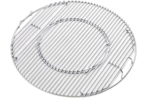 JX Grille de Cuisson acier inoxydable pour Barbecue Ø 57 cm ( convient aux barbecues Weber Ø 57 cm)