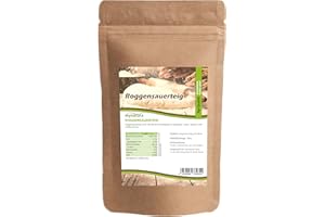 ‎MYNATURA Mynatura Roggensauerteig I Getrocknet I Brot backen I Teigmischung I Roggenteig I Roggen I Sauerteig Pulver I Beutel (1x 1000g)