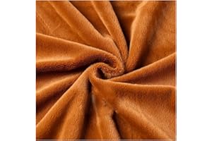 AITAF Textiles en Fausse Fourrure Douce et Duveteuse, Tissu À Texture Poilue Synthétique 5mm Matériau À Aspect de Poil Doux pour Projets DIY, Animaux en Peluche, Jouets, 50x160cm/50x50cm (Color : Caramel,